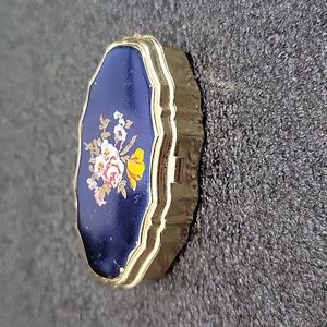 Vintage blue floral pillbox